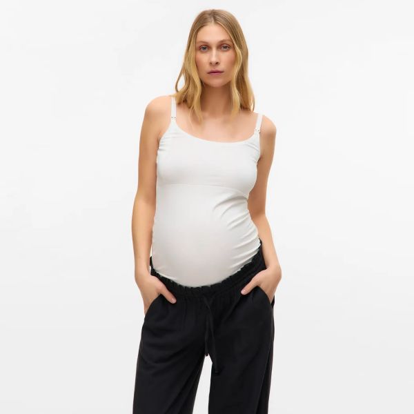 MAMA.LICIOUS Zwangerschapstop - Kerrie - 2-Pack - Maat M - Black/Snow White MAMA.LICIOUS Zwangerschapstop - Kerrie - 2-Pack - Maat M - Black/Snow White