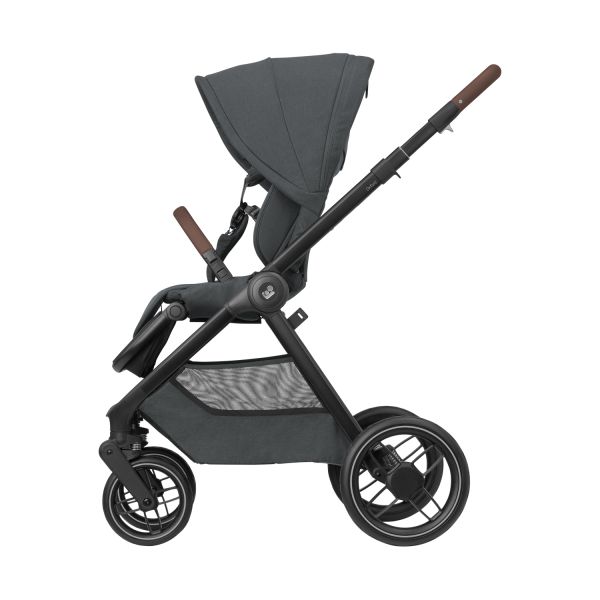 Maxi-Cosi Kinderwagen - Oxford Plus - Twillic Graphite (Dark Frame + Brown Leather)