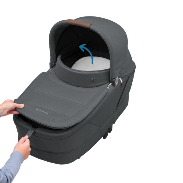 Maxi-Cosi Kinderwagen - Oxford Plus - Twillic Graphite (Dark Frame + Brown Leather)