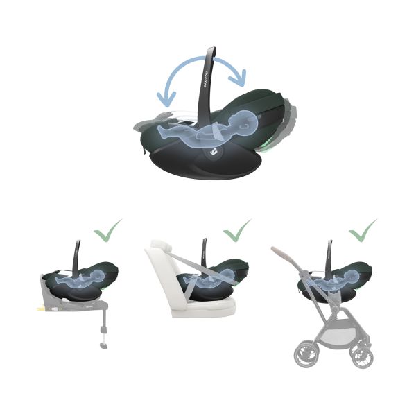 Maxi-Cosi Autostoel Pebble 360 Pro2 Twillic Green
