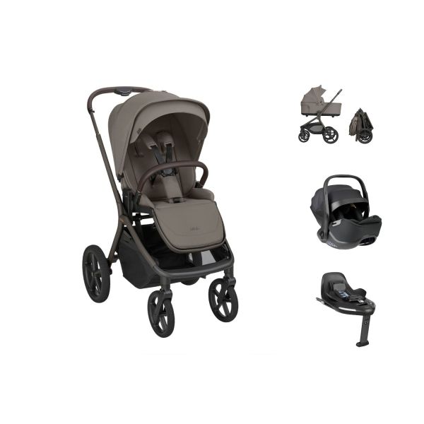 Kikkaboo Goya Kinderwagen 3-in-1 - Platinum Mocca/Noir Kikkaboo Goya Kinderwagen 3-in-1 - Platinum Mocca/Noir