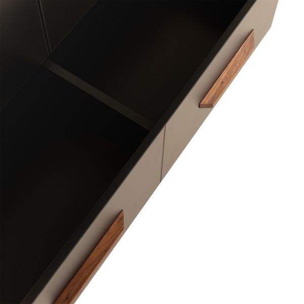 TWF Meegroeibed - Commode 3 Laden - Hanglegkast XL 3 Deuren 2 Lade Modena Walnoot TWF Meegroeibed - Commode 3 Laden - Hanglegkast XL 3 Deuren 2 Lade Modena Walnoot
