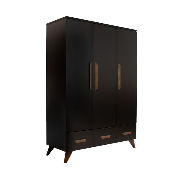 TWF Meegroeibed - Commode 3 Laden - Hanglegkast XL 3 Deuren 2 Lade Modena Walnoot TWF Meegroeibed - Commode 3 Laden - Hanglegkast XL 3 Deuren 2 Lade Modena Walnoot