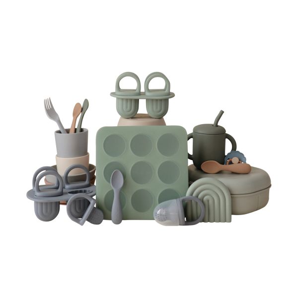 Mushie Ijsjes Tray Cambridge Blue