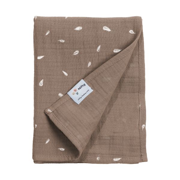 Nifty Hydrofiel doek - Mocha Print - 120 x 120 cm Nifty Hydrofiel doek - Mocha Print - 120 x 120 cm