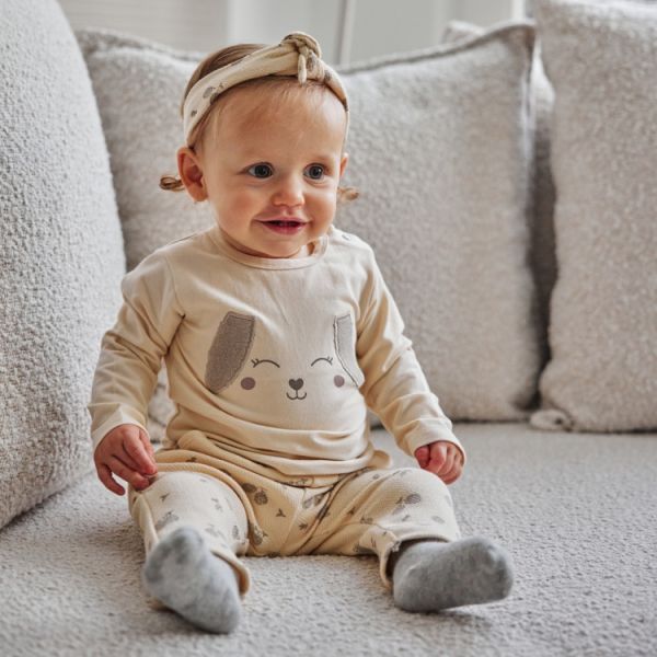 Dirkje T‑Shirt Animal – Maat 80 – Offwhite