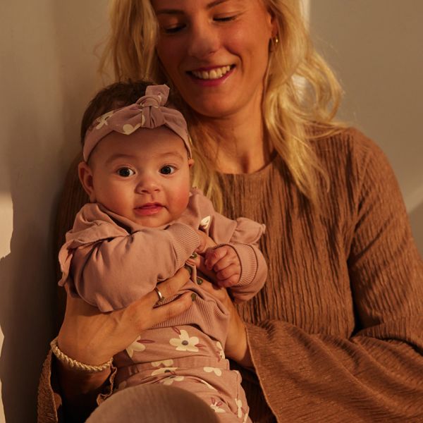 Dirkje 3-Delige Set - Flower - Maat 56 - Light Mauve