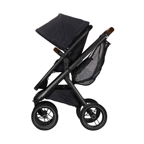Dubatti One E5 Kinderwagen 2-in-1 Black Frame Black/Dark Brown