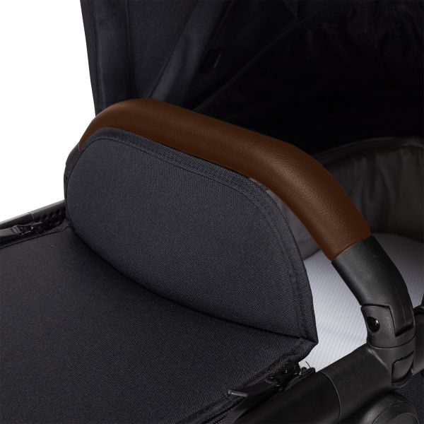 Dubatti One E5 Kinderwagen 2-in-1 Black Frame Black/Dark Brown