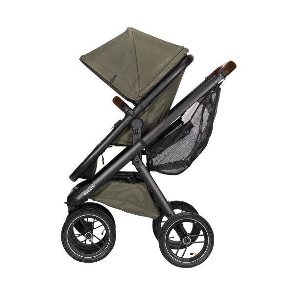 Dubatti One E5 Kinderwagen 2-in-1 Green Frame Black/Dark Brown Dubatti One E5 Kinderwagen 2-in-1 Green Frame Black/Dark Brown