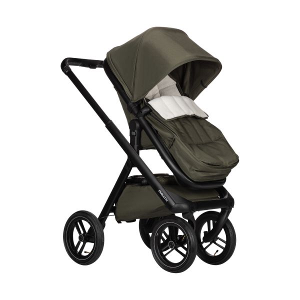 Dubatti One E5 Kinderwagen 2-in-1 Green Frame Black/Black Dubatti One E5 Kinderwagen 2-in-1 Green Frame Black/Black