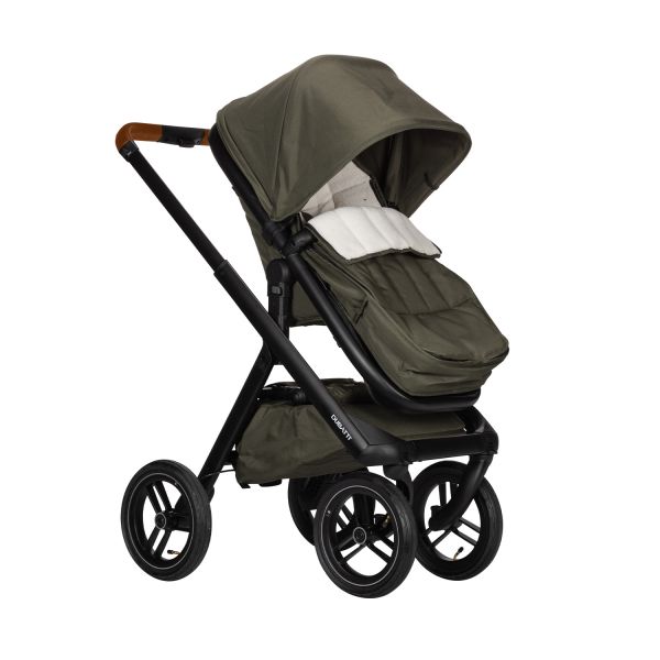 Dubatti One E5 Kinderwagen 2-in-1 Green Frame Black/Cognac Dubatti One E5 Kinderwagen 2-in-1 Green Frame Black/Cognac