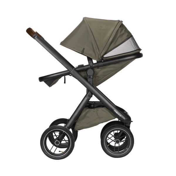 Dubatti One E5 Kinderwagen 2-in-1 Green Frame Black/Dark Brown Dubatti One E5 Kinderwagen 2-in-1 Green Frame Black/Dark Brown