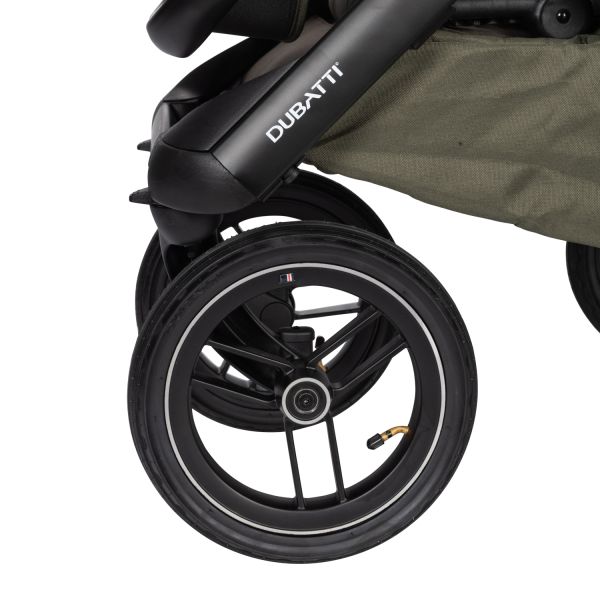 Dubatti One E5 Kinderwagen 2-in-1 Green Frame Black/Dark Brown Dubatti One E5 Kinderwagen 2-in-1 Green Frame Black/Dark Brown