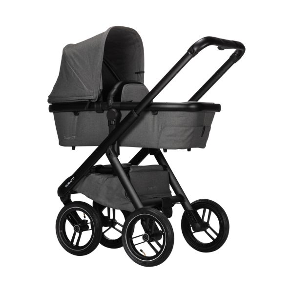 Dubatti One E5 Kinderwagen 2-in-1 Grey Frame Black/Black
