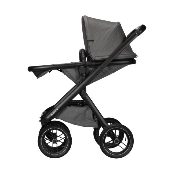Dubatti One E5 Kinderwagen 2-in-1 Grey Frame Black/Black