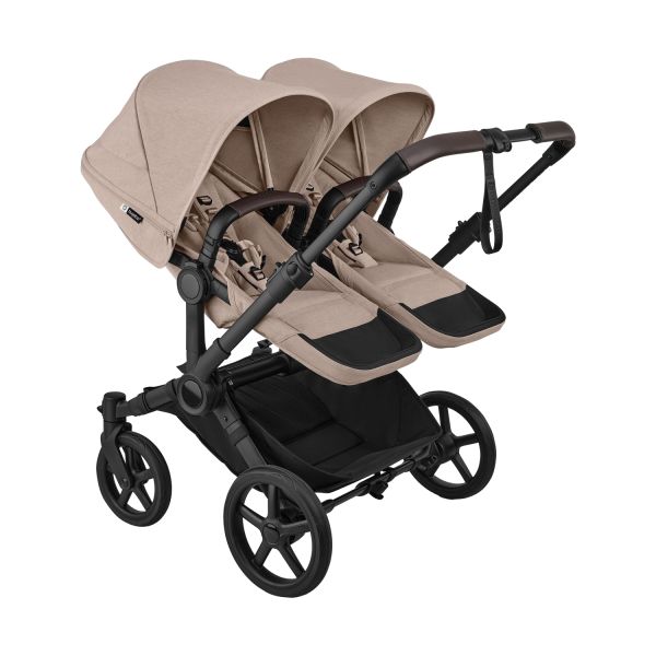 Bugaboo Donkey 6 Twin Essentiële Bundel - Black/Desert Taupe