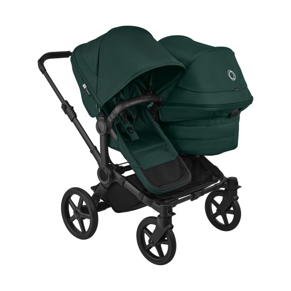 Bugaboo Donkey 6 Double Kinderwagen - Essentiël Bundel - Black/Fern Green Bugaboo Donkey 6 Double Kinderwagen - Essentiël Bundel - Black/Fern Green