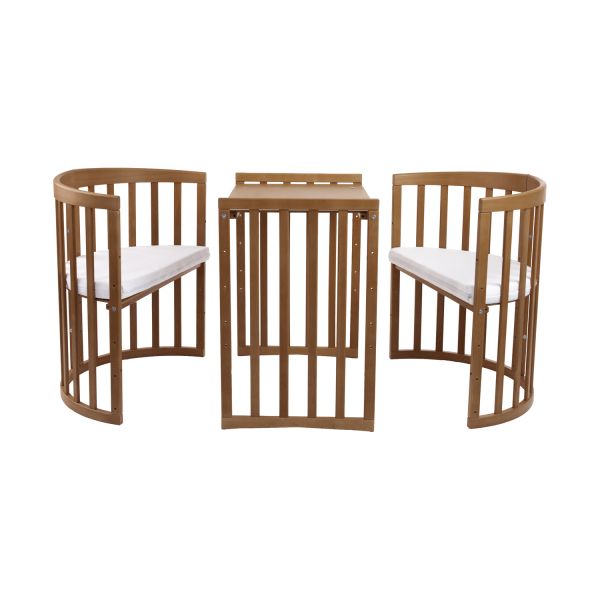 Waldin Oval Combibed 7‑in‑1 - Vintage inclusief matras Waldin Oval Combibed 7‑in‑1 - Vintage inclusief matras