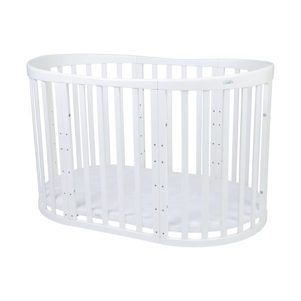 Waldin Oval Combibed 7‑in‑1 - White inclusief matras Waldin Oval Combibed 7‑in‑1 - White inclusief matras