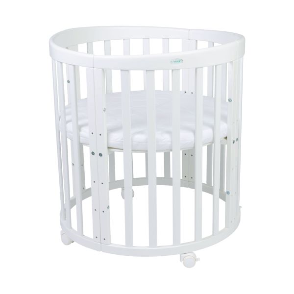 Waldin Oval Combibed 7‑in‑1 - White inclusief matras Waldin Oval Combibed 7‑in‑1 - White inclusief matras