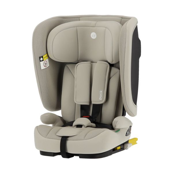 Puck autostoel JIM-sand opvouwbaar Groep 1/2/3 (76-150 cm)