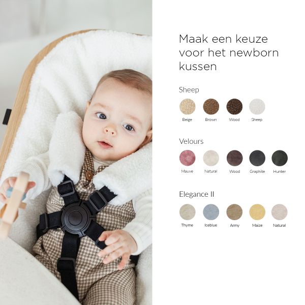 Kidsmill Newborn Frame Up! E6 + Verstelbare Adapter - Beuken - Zwart