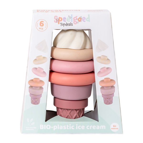 Speelgoedtopdeals Stapeltoren Ijs  - Bioplastic/Natuurrubber