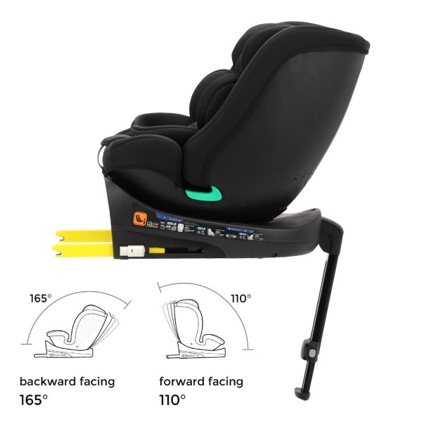 Puck Autostoel JUNE-black Draaibaar Groep 0/1/2/3 (40-150 cm)