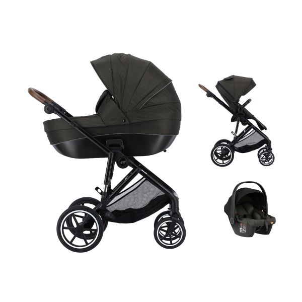 Puck Carl 3-in-1 Kinderwagen - Donkergroen Puck Carl 3-in-1 Kinderwagen - Donkergroen