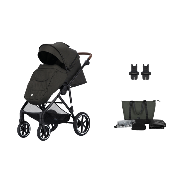 Puck Carl 3-in-1 Kinderwagen - Donkergroen Puck Carl 3-in-1 Kinderwagen - Donkergroen