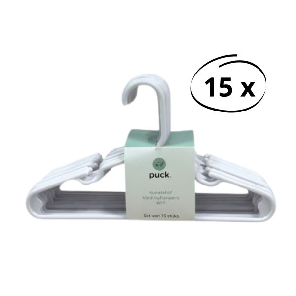 Puck Kledinghanger - 15 Stuks
