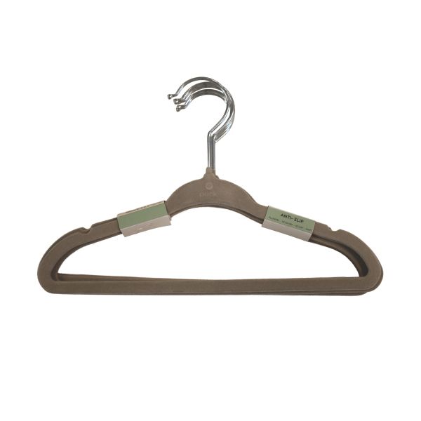 Puck Kledinghanger - 6 stuks - Velours Zand