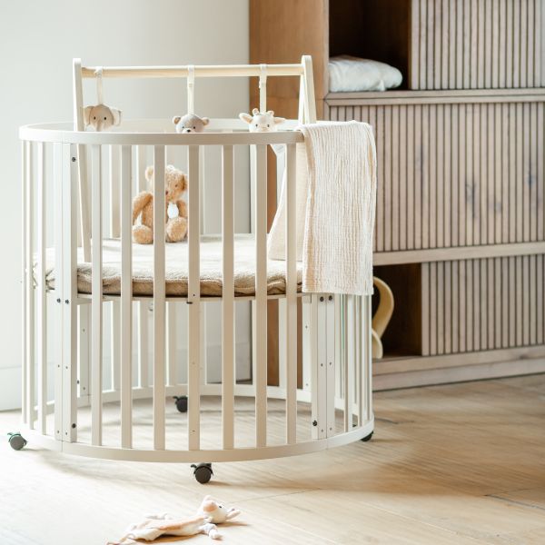 Puck Ronde Box - Oatmeal - Inclusief Matras Puck Ronde Box - Oatmeal - Inclusief Matras