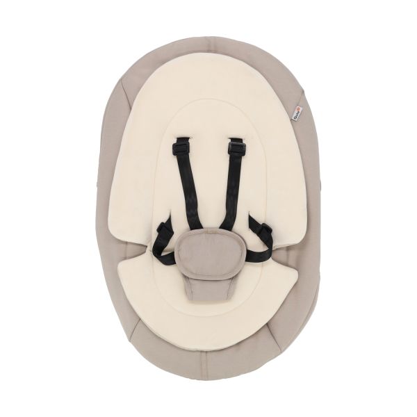 Qute Q-Sittle Newborn Rocker Black + Bekleding Sand Qute Q-Sittle Newborn Rocker Black + Bekleding Sand