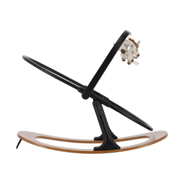 Qute Q-Sittle Newborn Rocker Woody Black + Bekleding Black