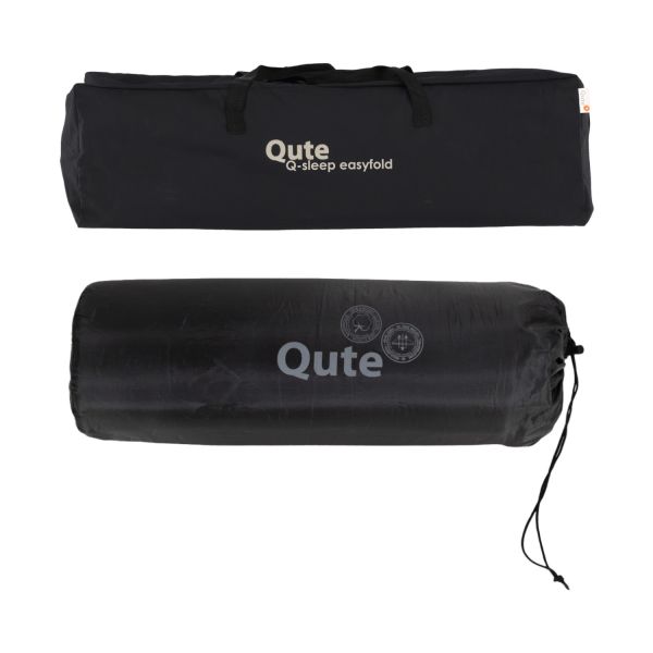 Qute Q-Sleep Campingbed Easyfold + Q-Matti Matras incl. Hoes - Ebony
