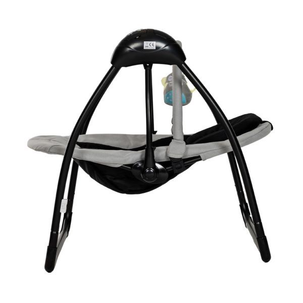 Qute Schommelstoel Q-Swing Softgrey Uil / Zwart Frame