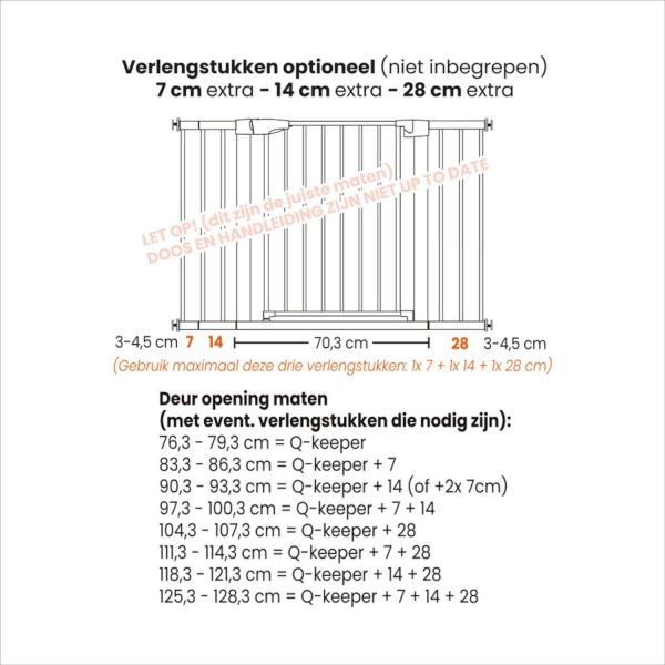 Qute Deurhek - Q-Keeper - 76-79 cm - Clay Qute Deurhek - Q-Keeper - 76-79 cm - Clay