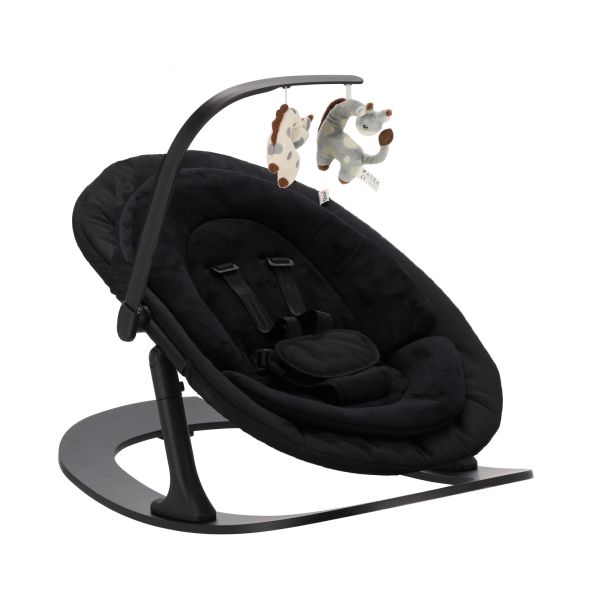 Qute Q-Sittle Newborn Rocker Black + Bekleding Black Qute Q-Sittle Newborn Rocker Black + Bekleding Black