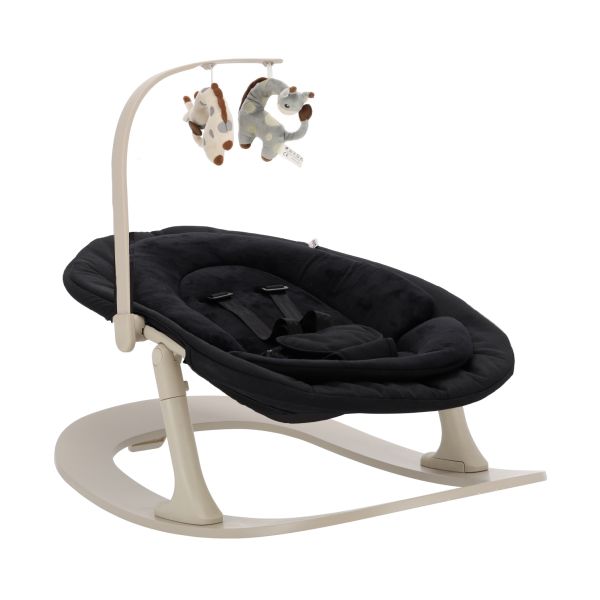 Qute Q-Sittle Newborn Rocker Clay + Bekleding Black Qute Q-Sittle Newborn Rocker Clay + Bekleding Black