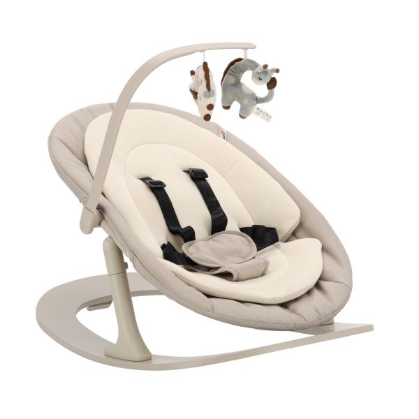 Qute Q-Sittle Newborn Rocker Clay + Bekleding Sand Qute Q-Sittle Newborn Rocker Clay + Bekleding Sand