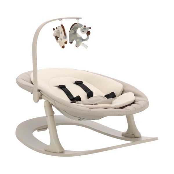 Qute Q-Sittle Newborn Rocker Clay + Bekleding Sand Qute Q-Sittle Newborn Rocker Clay + Bekleding Sand