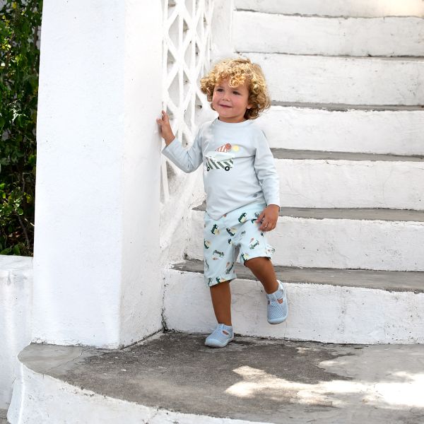 Lässig Ice Cream Truck Zwemshirt Lange Mouw - Maat 86 - Illusion Blue