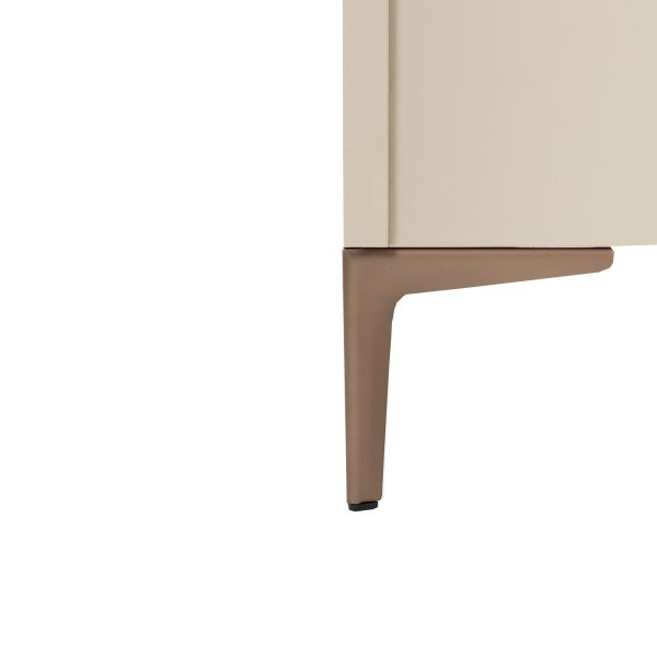 TWF Ledikant 70 x 140 - Commode XL 3 Laden 1 Deur Metaal - Hanglegkast XL 3 Deuren 2 Lade Salerno Metaal