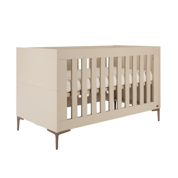 TWF Ledikant 70 x 140 - Commode 3 Laden - Hanglegkast XL 3 Deuren 2 Lade Salerno Metaal