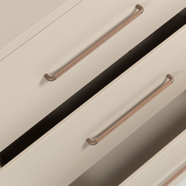 TWF Ledikant 70 x 140 - Commode XL 3 Laden 1 Deur Metaal - Hanglegkast XL 3 Deuren 2 Lade Salerno Metaal