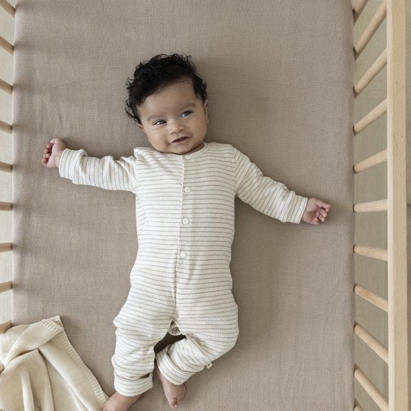 Feetje Boxpak Met Voet Rib Streep The Magic is in You Taupe Melange 44