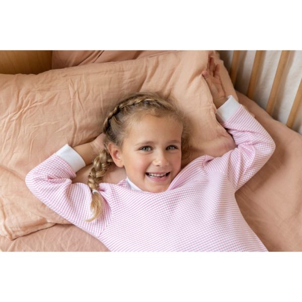 Feetje Pyjama Wafel Lichtroze maat 56