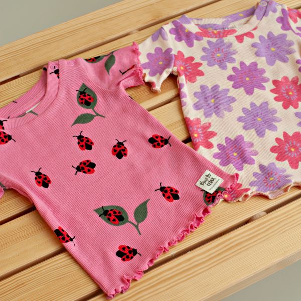 Feetje Premium Summerwear Shortama - Lily Ladybug - Mt. 74 - Roze